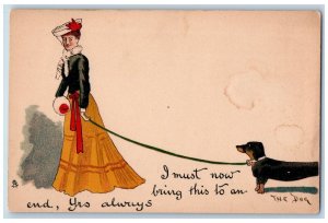 The Dog Postcard Dachshund Pretty Woman I Must Now Bring This To An End Tuck