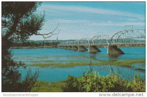 Canada New Brunswick Fredericton Bridge On Saint John River At Frederiction