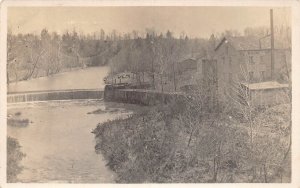 J72/ Birmingham Ohio RPPC Postcard c1910 Birdseye Mill Dam Race 135