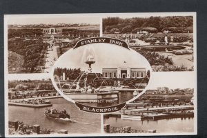 Lancashire Postcard - Views of Stanley Park, Blackpool. Posted 1953 - RS18204