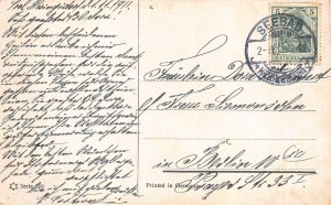 A634 Art 1911 Fishermen Preparing for Work Boats Birds Sea vintage postcard