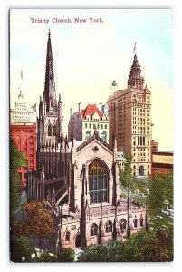 Postcard Trinity Church New York City New York