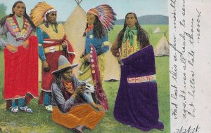 H-039  A Western American Indians Undivided Back Real Color Picture Postcard