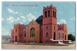 1916 First M.E. Church Chapel Exterior Missoula Montana Vintage Antique Postcard