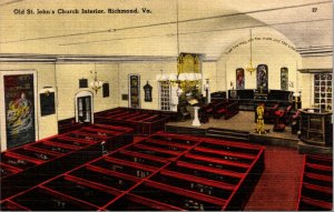 Lot of 6 : Virginia Richmond VA Linen Church mansion museum Postcards 