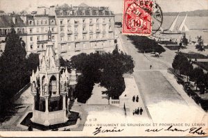 Switzerland Geneve Monument de Brnswick et Promenade du Leman 1904