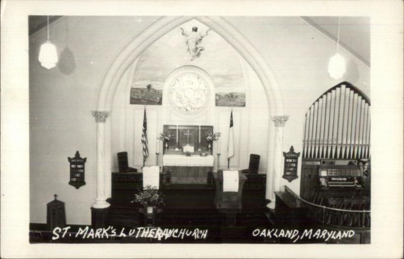 Oakland MD St. Mark's Lutheran Church Real Photo Postcard