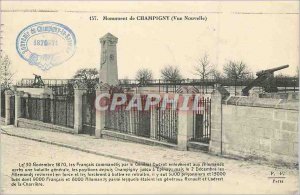 Postcard Ancient Monument Champigny (New View) Army