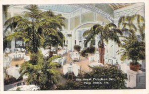 Royal Poinciana Grill Restaurant Interior Palm Beach Florida 1930s postcard