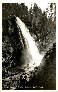 RPPC Mount Rainier National Park - Narada Falls UNP Postcard T15