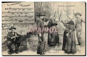 Old Postcard Folklore Auvergne The bourree