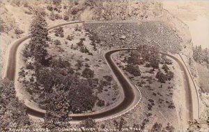 Oklahoma Rowena Loops Columbia River Highway Real Photo RPPC