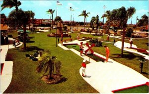 Treasure Island, FL Florida  GULF GOLF Miniature~Mini Course GOLFERS Postcard