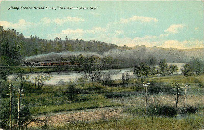 C-1910 Railroad French Broad River Island Sky Hackney North Carolina 2886