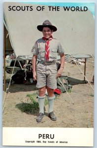 c1968's Peru Scouts Of The World Boy Scouts Of America Youth Vintage Postcard