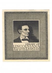 Abraham Lincoln Vintage Bookplate Writer Lecturer Artist Postcard