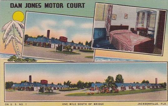 Florida Jacksonville Dan Jones Motor Court Hotel One Mile South Of Bridge