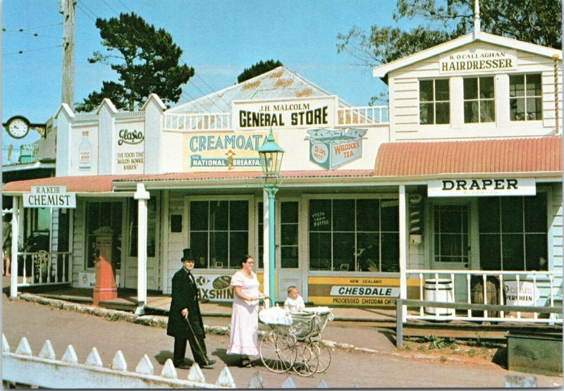 postcard Auckland, New Zealand - Museum of Transport and Technology - shops