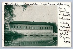 J88/ Constantine Michigan Postcard c1910 Power House Building  316