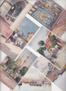 Lot 7 early artist signed postcards Turkey Istanbul Constantinople mosques