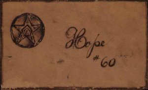 Hope #60 Order of the Eastern Star ? OES Masons Real Leather Vintage Postcard