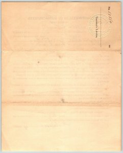 1924   New Bedford  Massachusetts  Probate Court Document   10 x 8