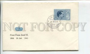 448089 Liechtenstein 1963 year Prince Franz Josef II COVER