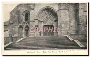 Old Postcard Clermont Church of Saint Samson Portal