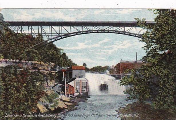 New York Rochester Lower Fall Of The Genesee River Showing Driving Park Avenu...