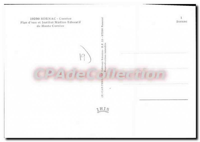 Postcard Modern Sornac Stretch Of Water And Institut Medico Educatif