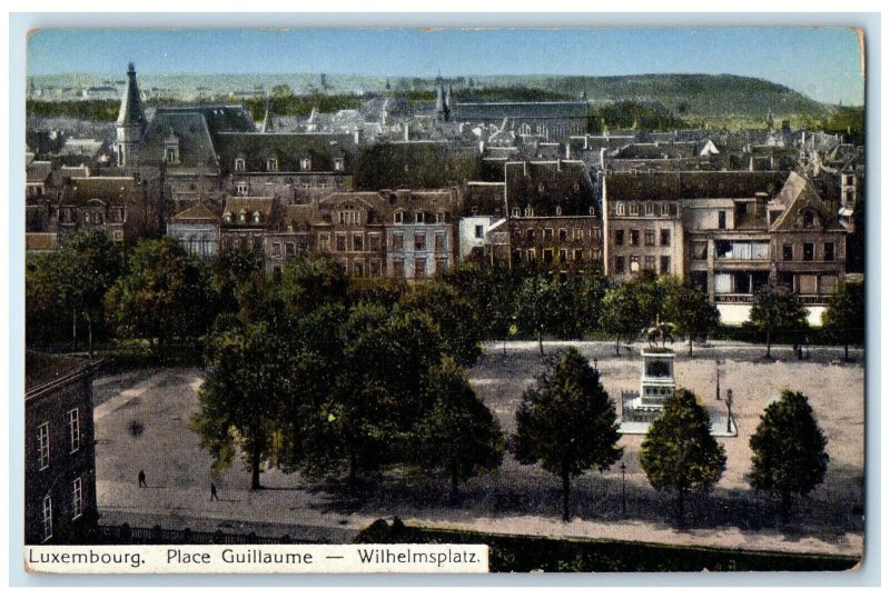 c1910 Place Guillaume Wilhelmsplatz Luxembourg Antique Unposted Postcard