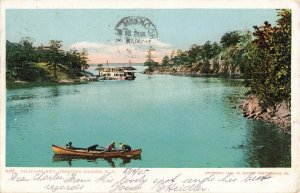 Ferry Boat Canoe Circa 1905 Palisades Rift, Thousand Islands, N.Y. Postcard