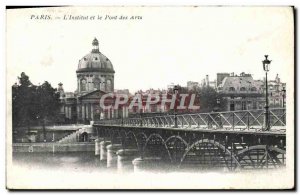 Old Postcard Paris L & # 39Institut And The Pont Des Arts