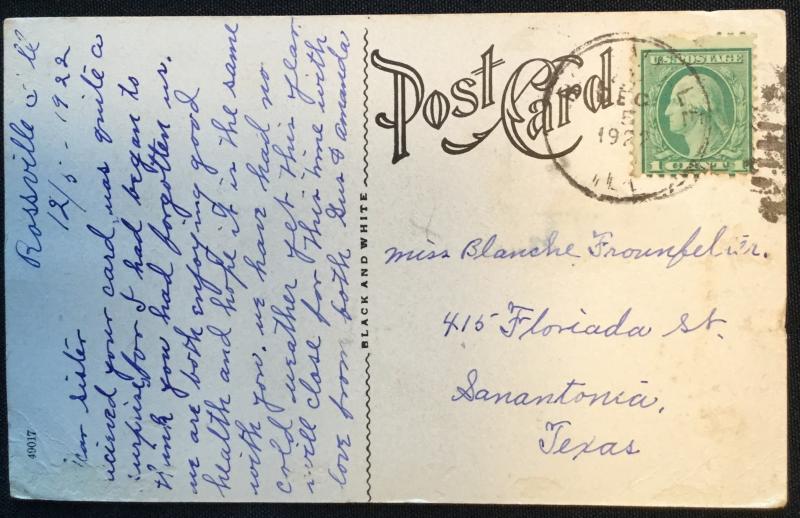 Postcard Used Auditorium Havana IL LB