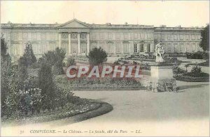 Old Postcard Compiegne Chateau La Facade Riviera Park