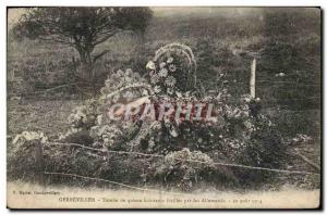 Postcard Old Gerbeviller Tomb Fifteen Fusilles inhabitants by German Militaria