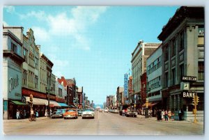 Racine Wisconsin WI Postcard Main Street Exterior Building c1960 Vintage Antique