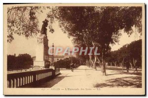 Old Postcard Arles Esplanade of the Strings