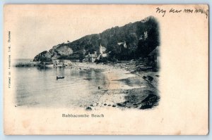 Torquay Devon England Postcard Babbacombe Beach c1905 Unposted Antique