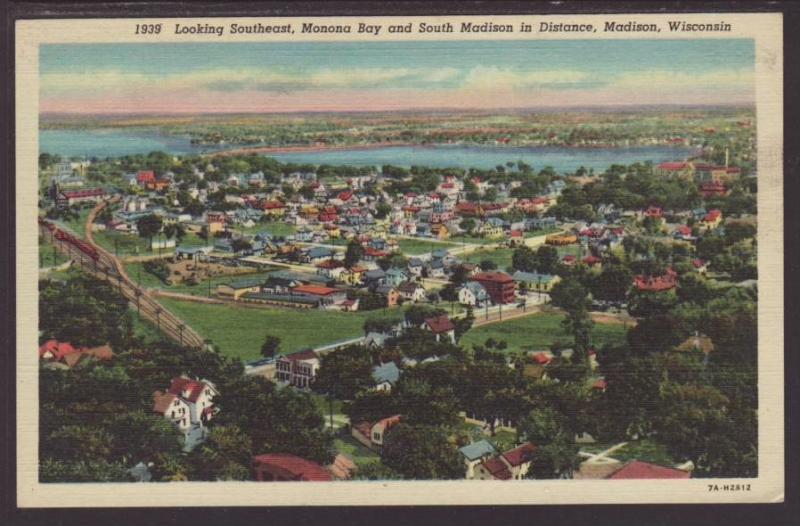 Monona Bay,South Madison,Madison,WI Postcard 