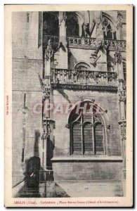 Old Postcard Senlis (Oise) Notre Dame Cathedral Place