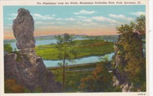 Illinois Savanna The Mississippi From The Bluffs Mississippi Palisades State ...