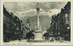 Austria Innsbruck Maria Theresien Strasse Vintage Postcard C137