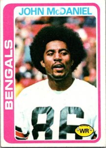 1978 Topps Football Card John McDaniel Cincinnati Bengals sk7046