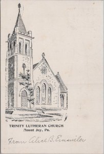 Postcard Trinity Lutheran Church Mount Joy PA