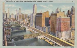 Illinois Chicago Wacker Drive Taken From Merchandise Mart Looking South 1943