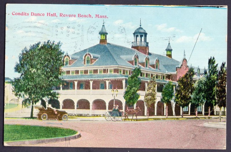 Massachusetts REVERE BEACH Condits Dance Hall - Vintage DB - pm1912