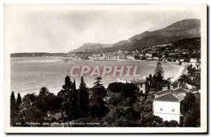 Old Postcard Menton Vue Prize from the Italian Border