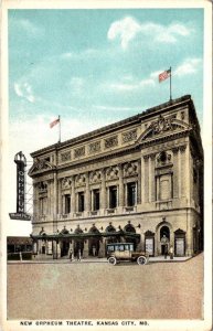 Kansas City, MO Missouri  NEW ORPHEUM THEATRE  Car/Theater  ca1920's Postcard