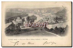 Old Postcard The Little Andely City View and Chateau Gaillard